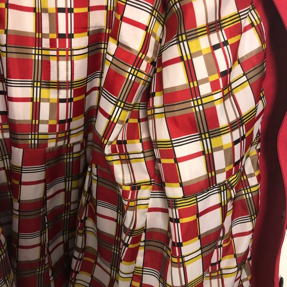 Gallery Red Trench Rain Coat with Belt - Picture 10 of 11